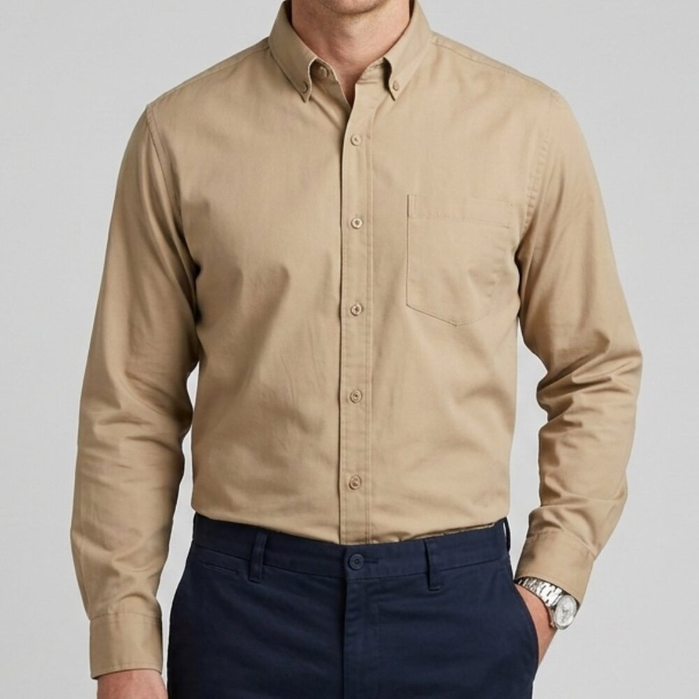 NWT Stormtech Tan Button Down Shirt